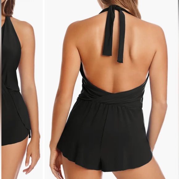 MAGICSUIT Bianca One-Piece Romper Swimsuit, BLACK SIZE 12 1065 - Picture 2 of 9